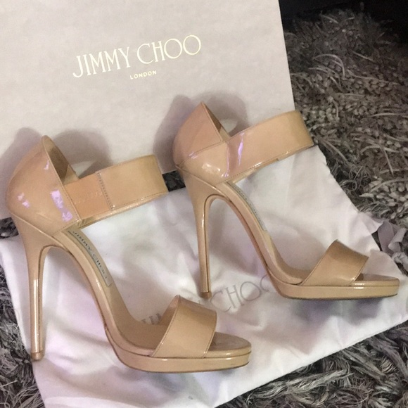 Jimmy Choo Shoes - Jimmy Choo open toe patent leather shoes/sandals